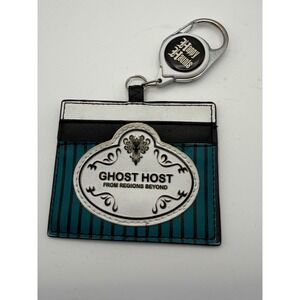 Disney Parks Loungefly Haunted Mansion Ghost Host ID Badge Holder Card Case Teal